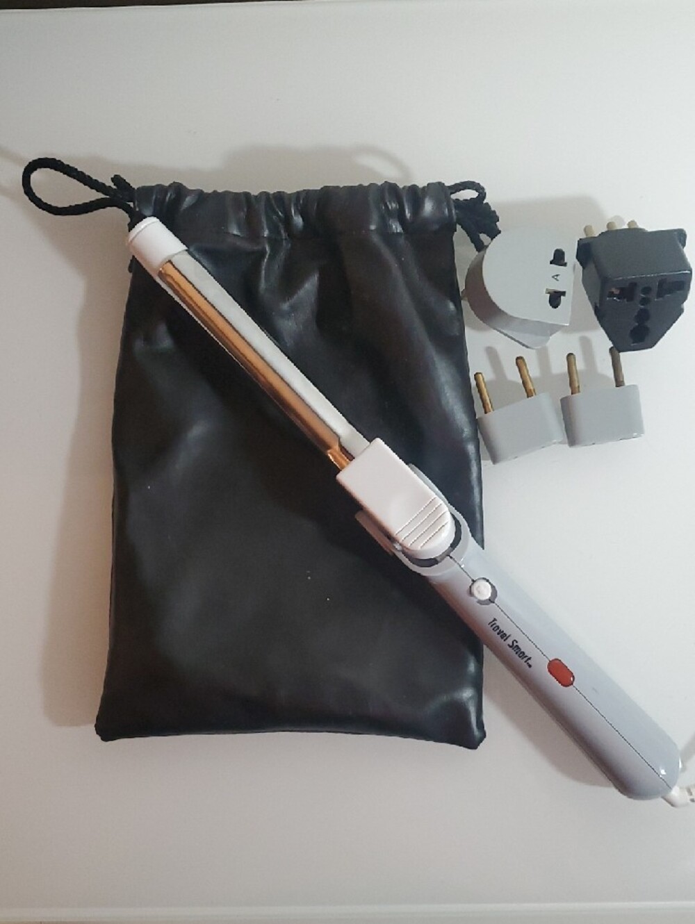 Franzus Travel Smart Compact Curling Iron for International Travel Foldable EUC